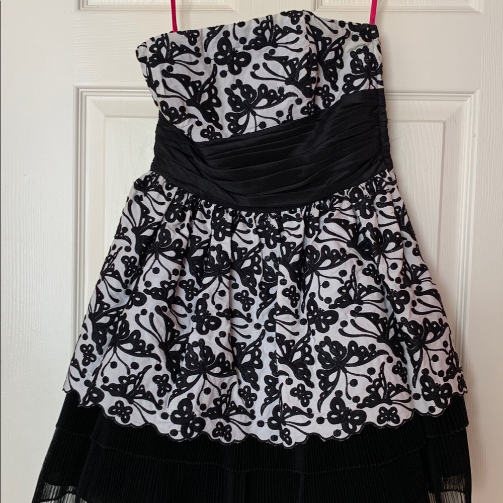 White and black butterfly Betsey Johnson dress
